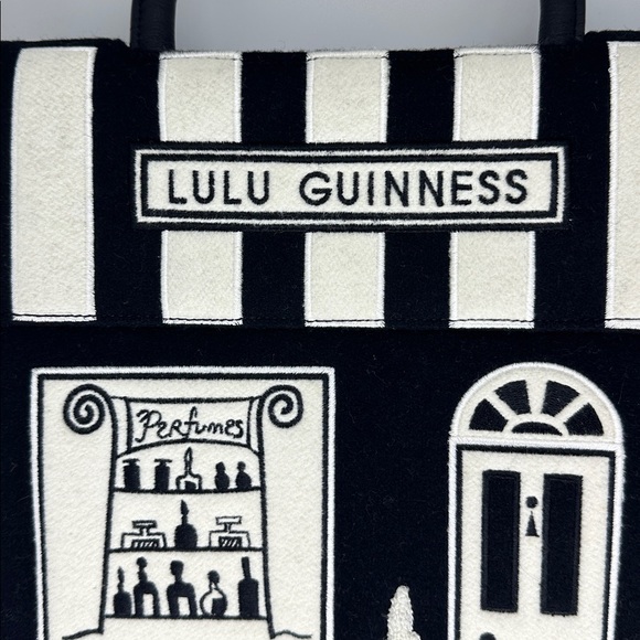 Lulu Guinness Monochrome Boutique Wool Handbag - Picture 4 of 10